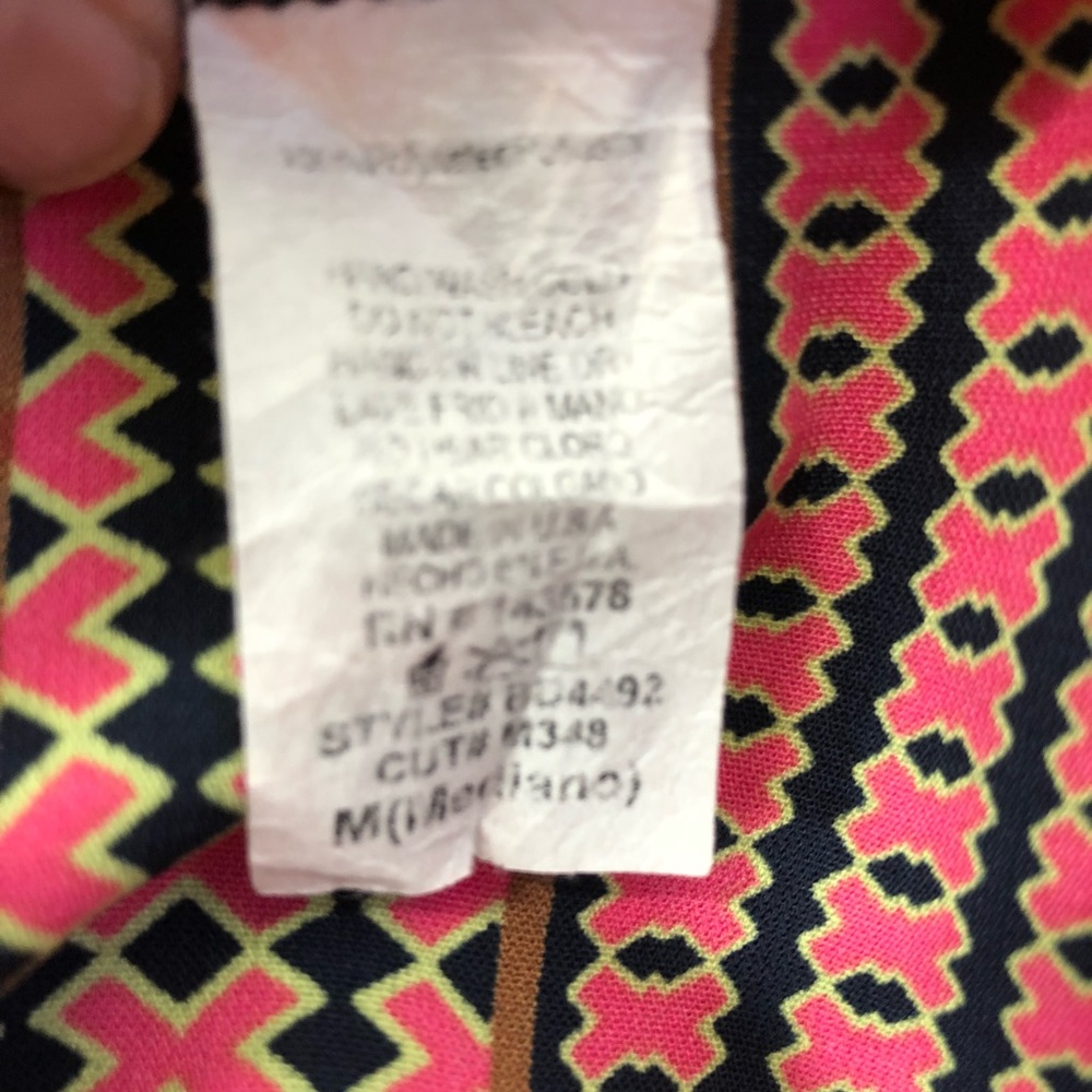 Black Bead Made in USA long sleeve dress Medium - Picture 8 of 8